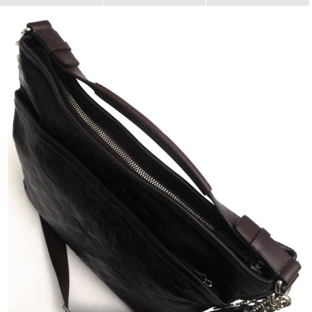 美品　COACH オプアート レザー ショルダーバッグ トートバッグ2way 黒