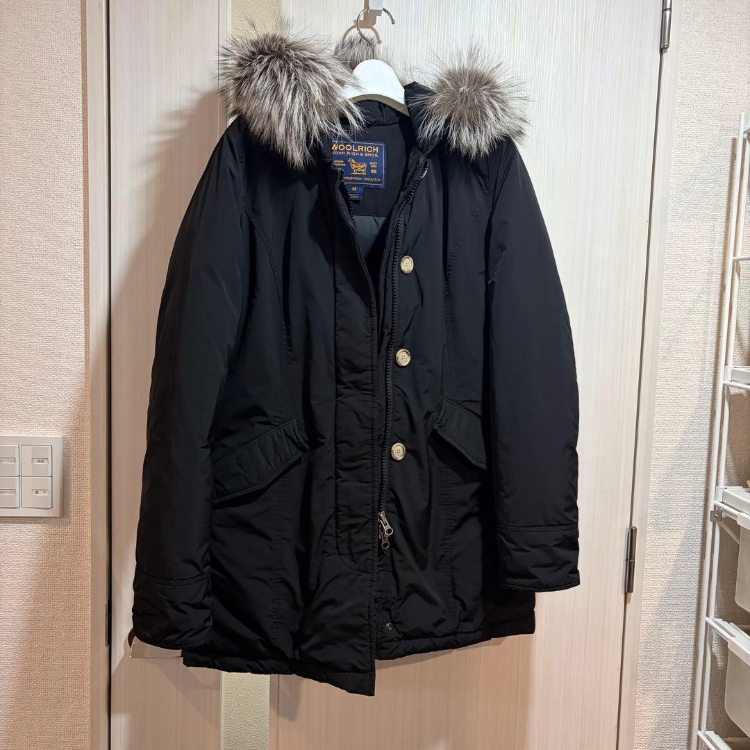 ウールリッチ　WOOLRICH ダウンジャケット 黒 ファー付き　XS