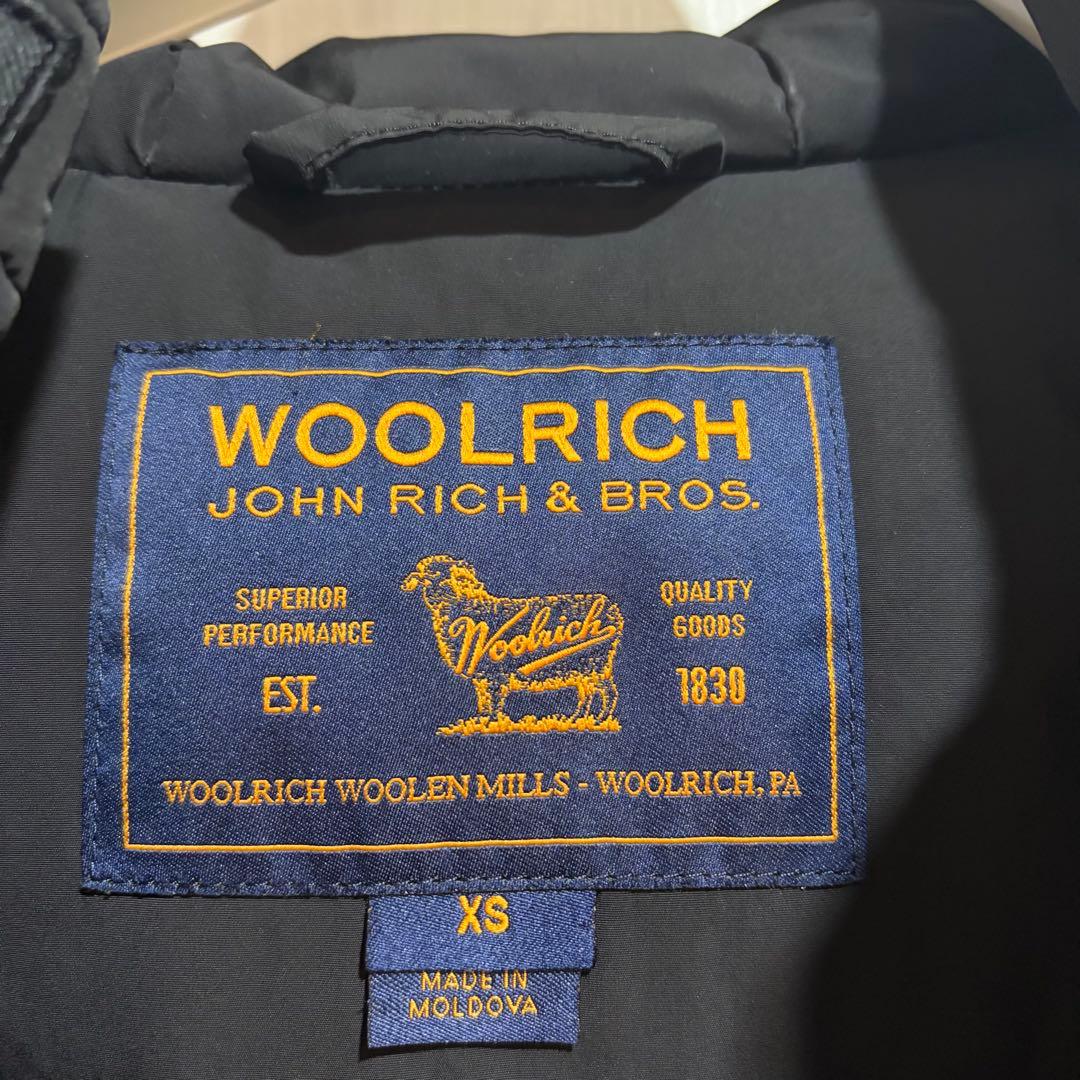 ウールリッチ　WOOLRICH ダウンジャケット 黒 ファー付き　XS