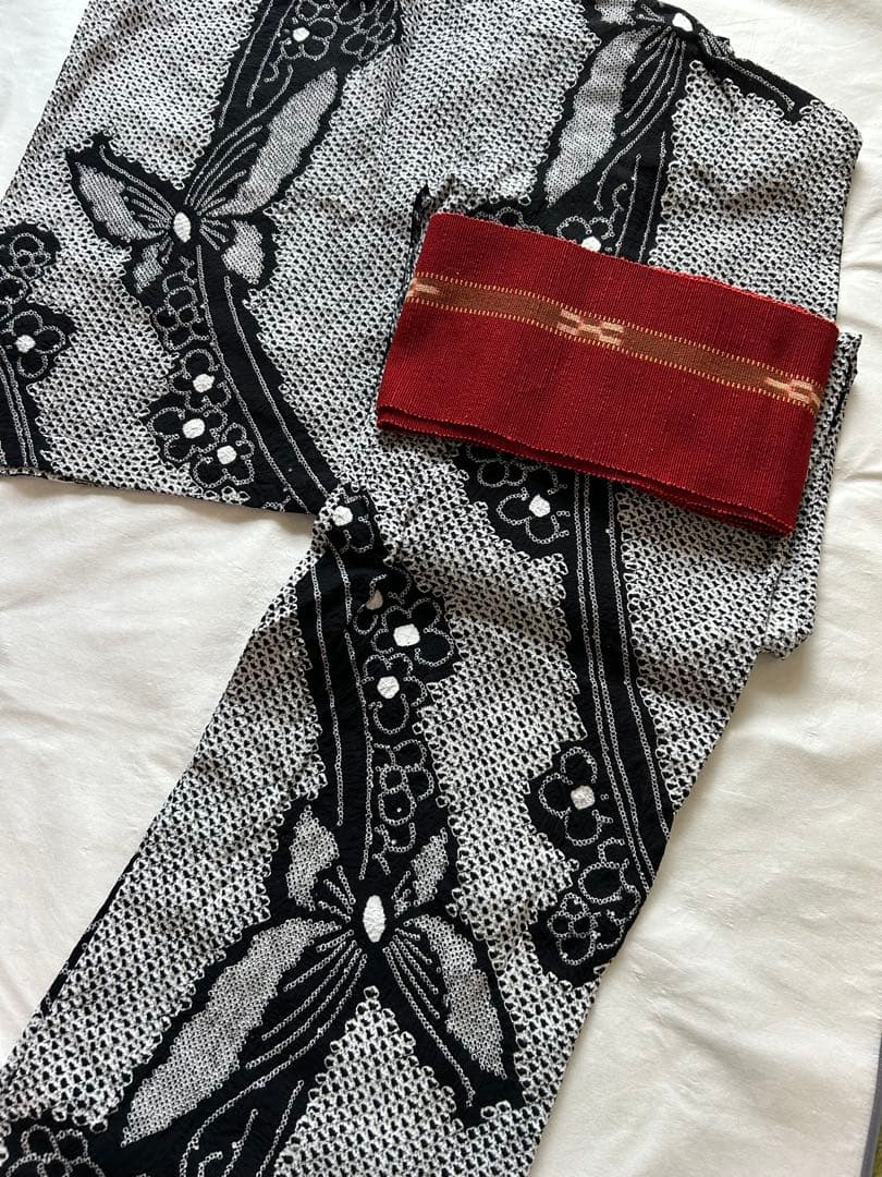 有松絞り　浴衣　トールサイズ　裄丈69 夏着物　絞り浴衣　浴衣単品