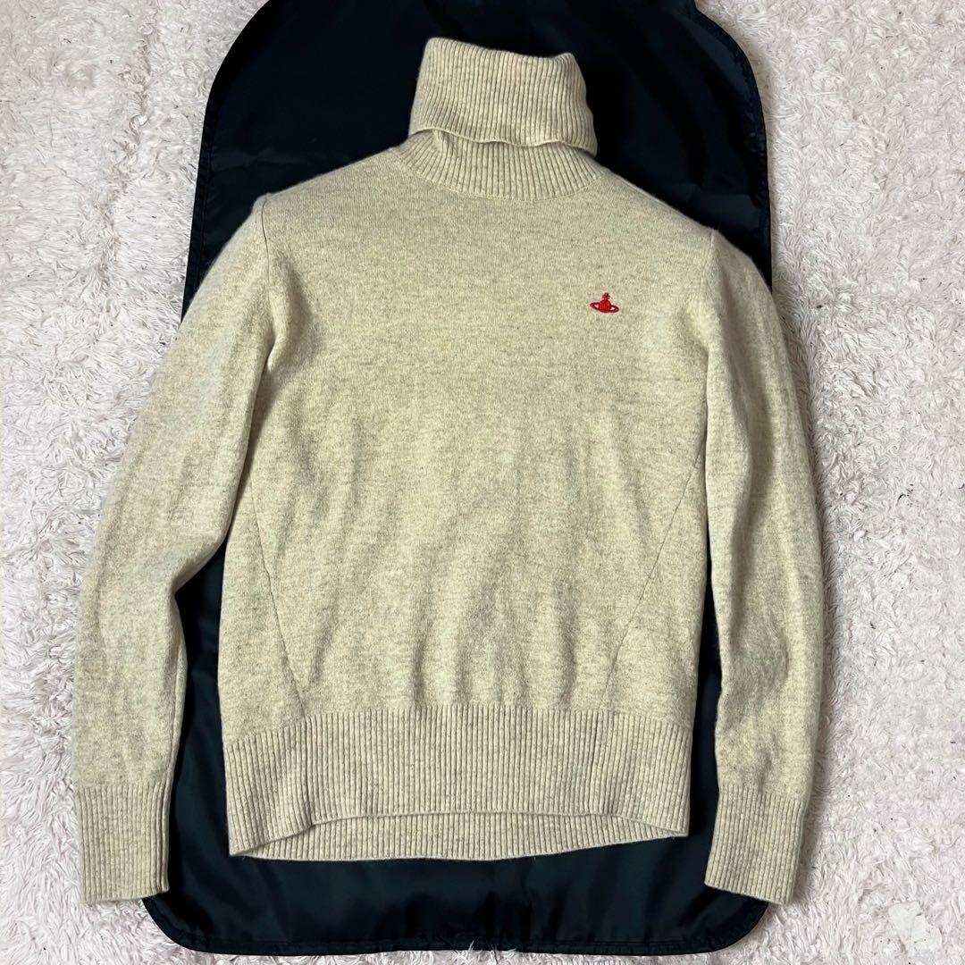 ✖︎ ヴィヴィアンウエストウッド タートルネック ニット セーター オーブ刺繍