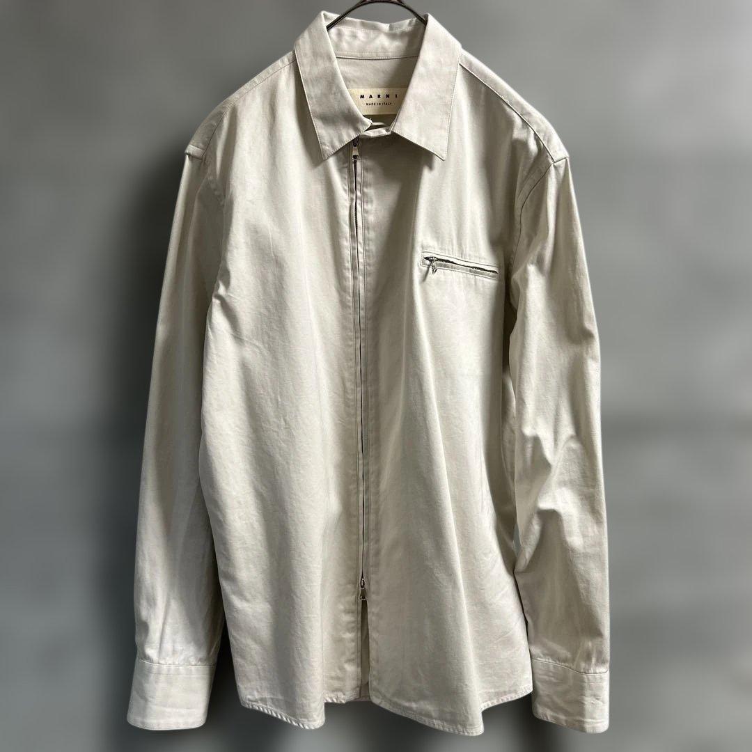 MARNI ホワイト シャツジャケット 44