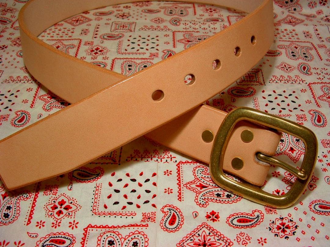 5ミリ厚ヌメ革ベルトG3バックル 極厚ベルト