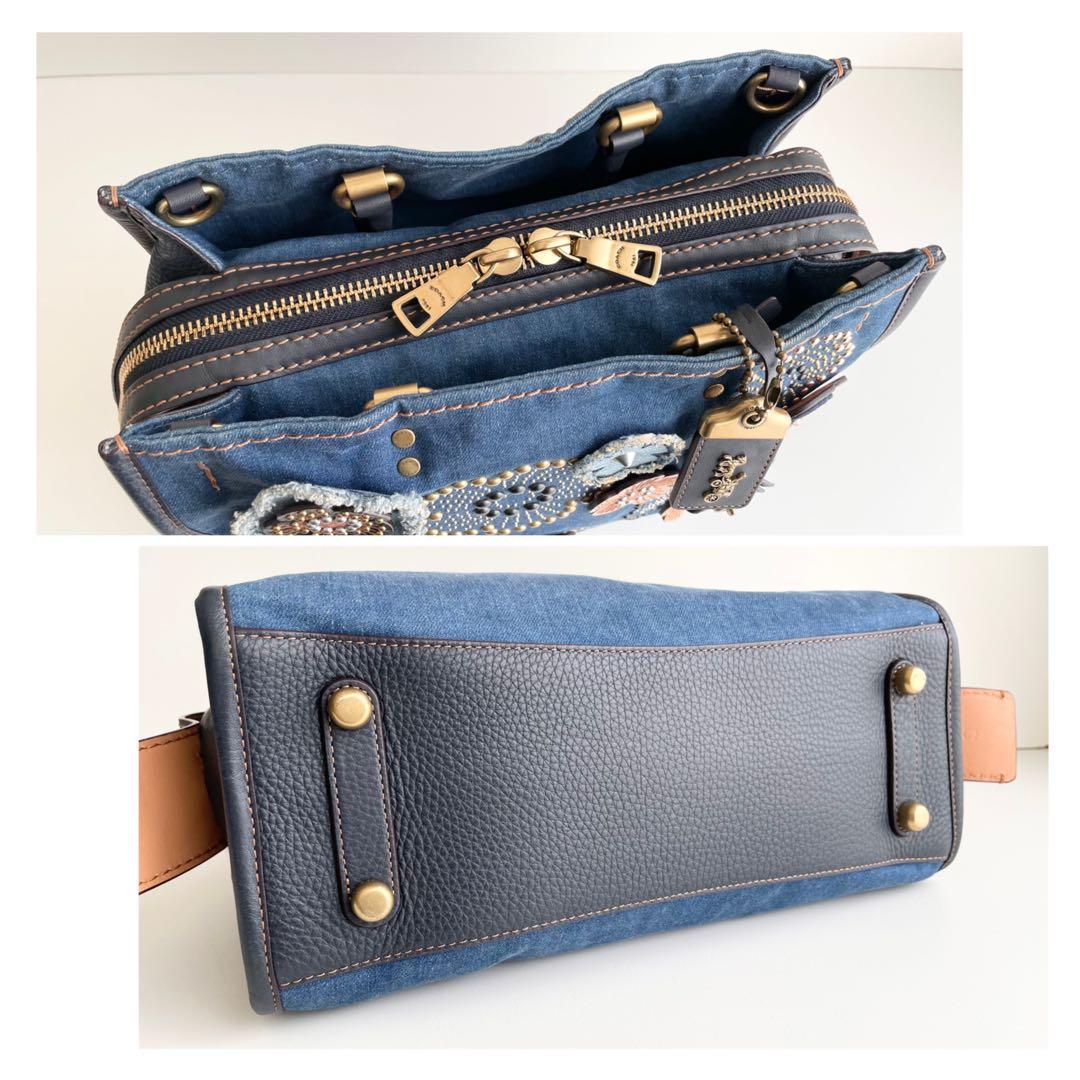 コーチ ローグ Rogue ティーローズ ハンドバッグ デニム 激レア 日本限定