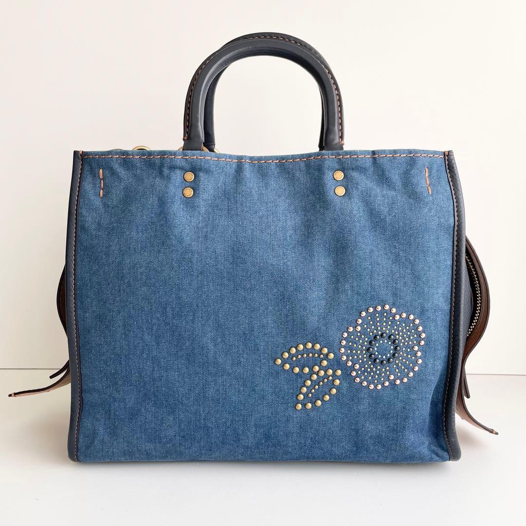 コーチ ローグ Rogue ティーローズ ハンドバッグ デニム 激レア 日本限定