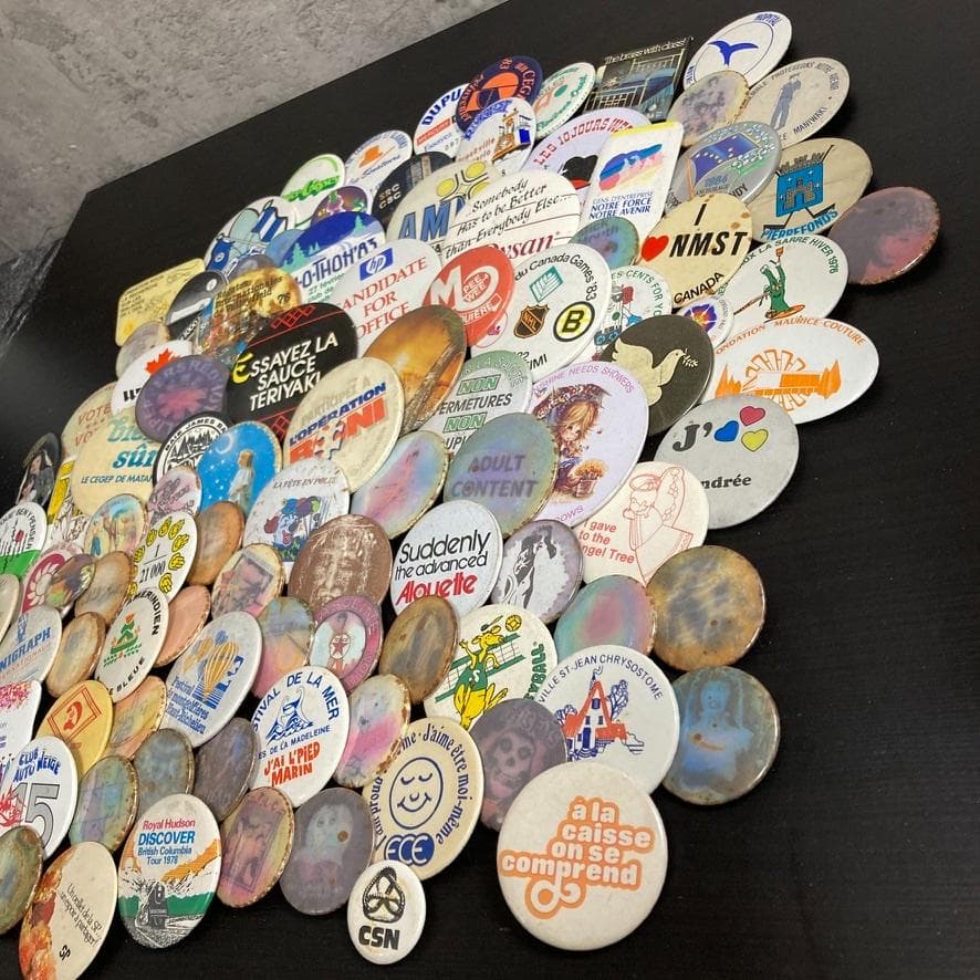 BQVG アメリカン 缶バッジ ビンテージ 100個 セット アメカジ 雑貨