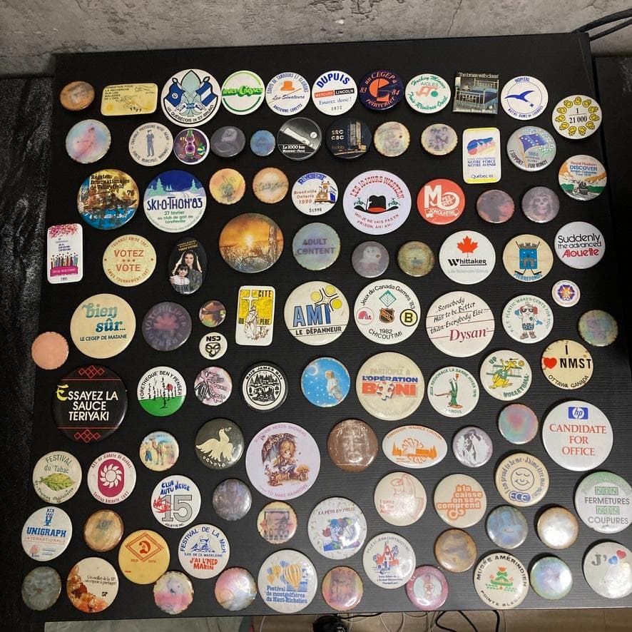 BQVG アメリカン 缶バッジ ビンテージ 100個 セット アメカジ 雑貨