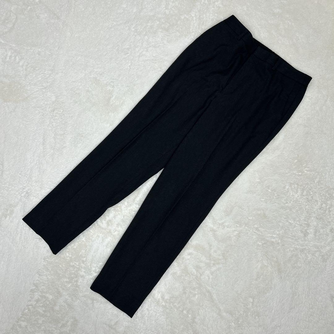 極美品✨ レミュー ノーカラー パンツスーツグレー 洗える ストレッチ 11号