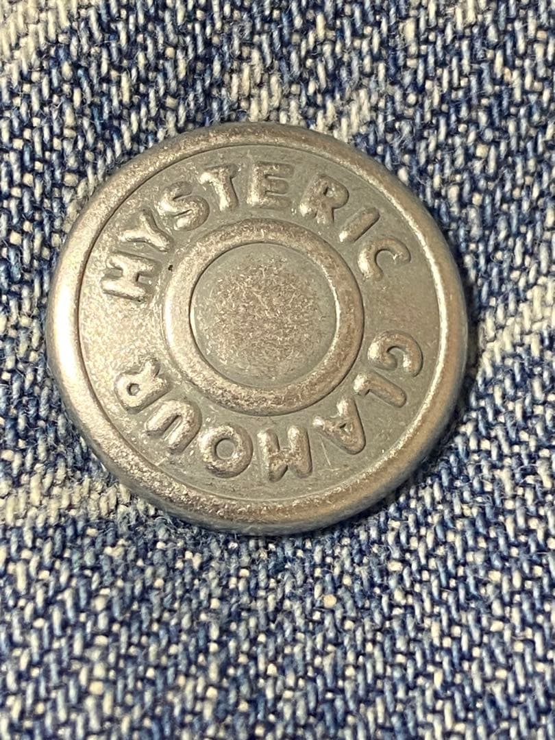 HYSTERICGLAMOUR　OVAL WOMAN柄 デニム ダウンベストXL