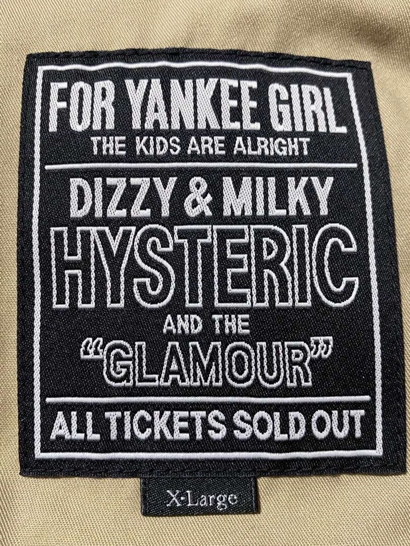 HYSTERICGLAMOUR　OVAL WOMAN柄 デニム ダウンベストXL