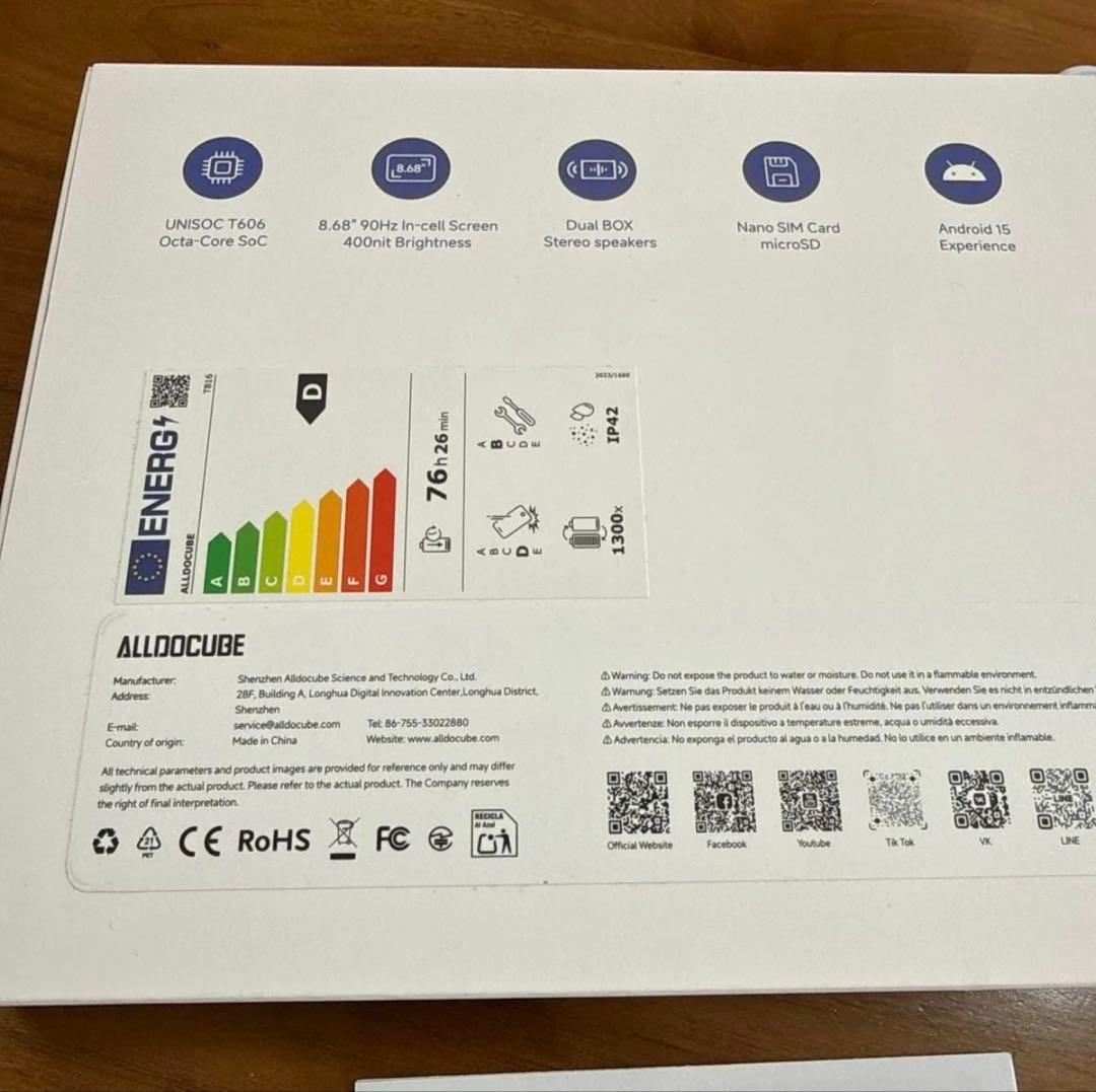 Androidタブレット本体 ALLDOCUBE iPlay 60 mini