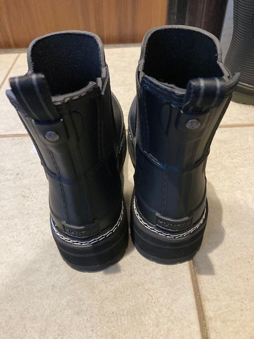 今期　HUNTER（ハンター）リファインド ステッチチェルシーブーツ （BLK）