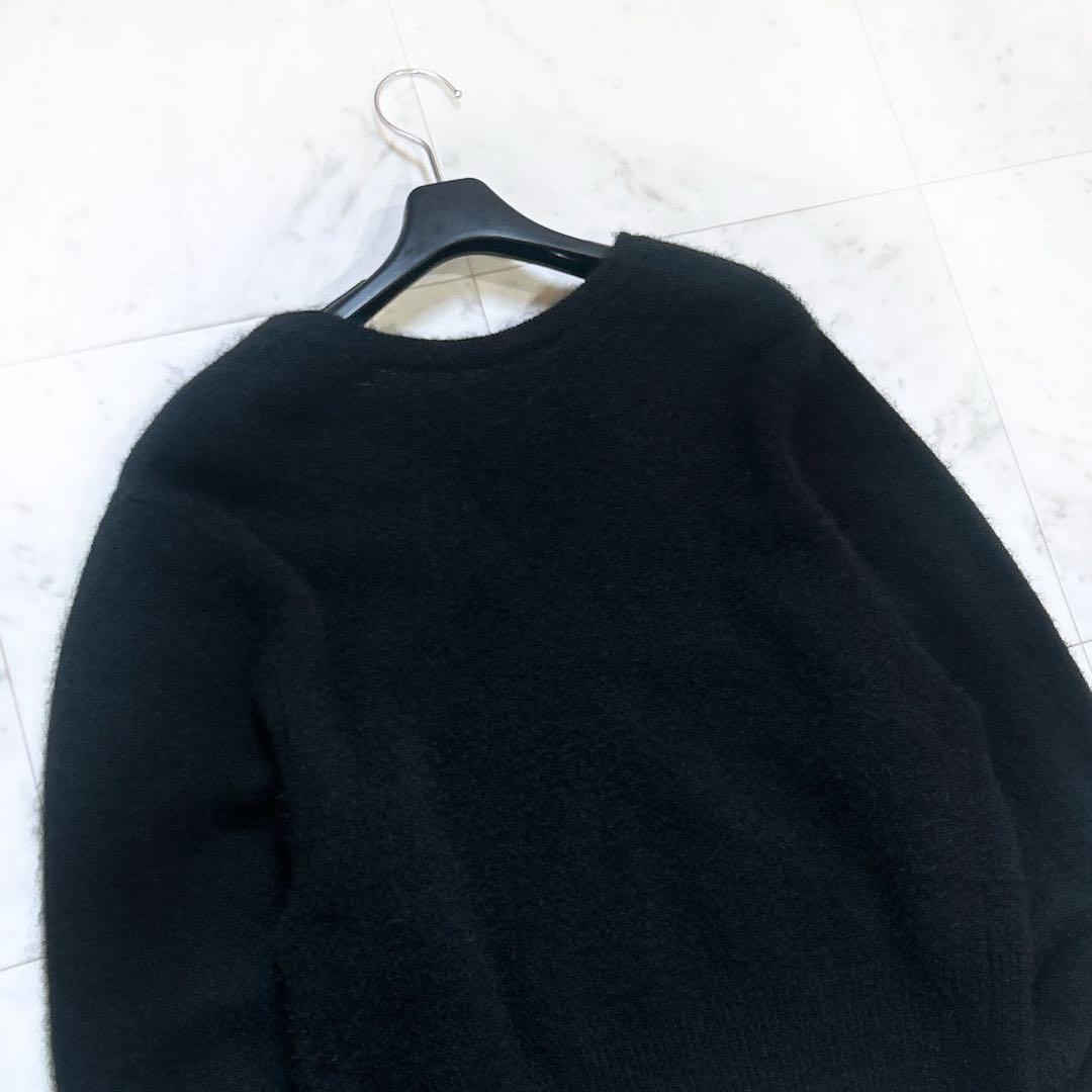 美品 ADAM ET ROPE ヤク ウール 2WAYカーディガン ブラック 黒