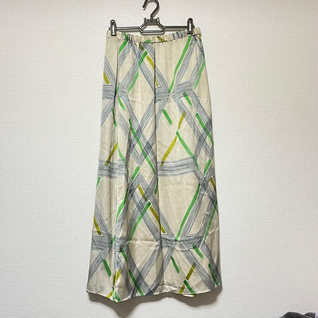 【HOUSE OF LOTUS】 マルチアーガイルプリントマキシスカートM日本製