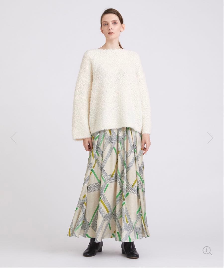 【HOUSE OF LOTUS】 マルチアーガイルプリントマキシスカートM日本製