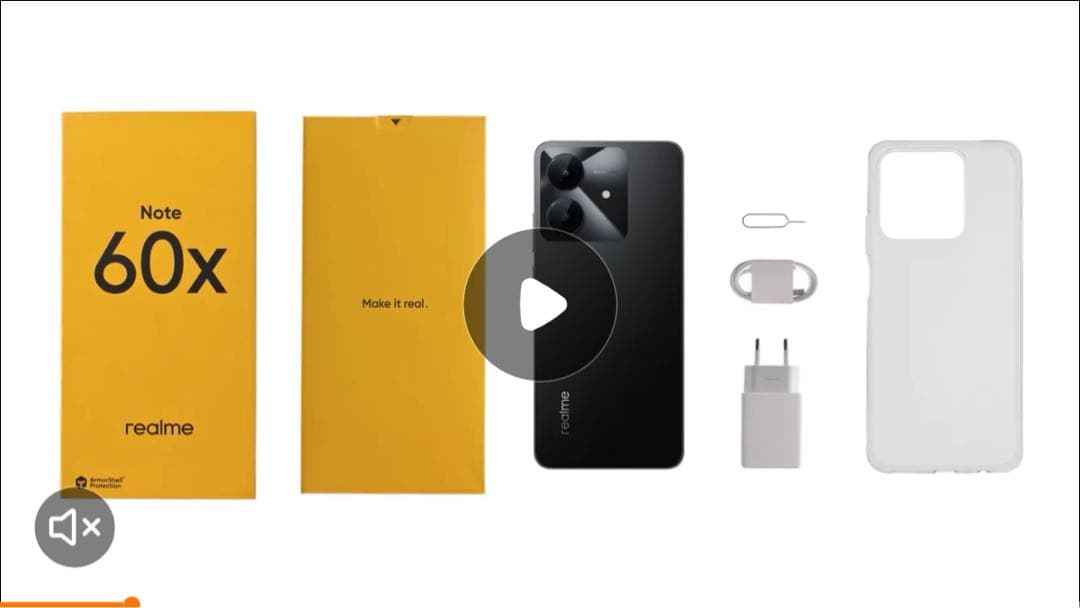 Androidスマートフォン realme Note 60x 128GBブラック