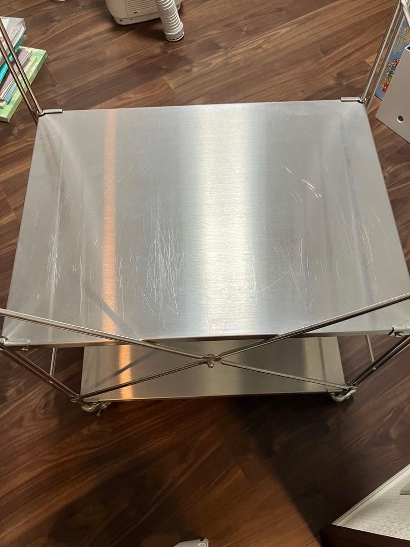 ※数日限定出品　無印　スチールラック シルバー キャスター付き