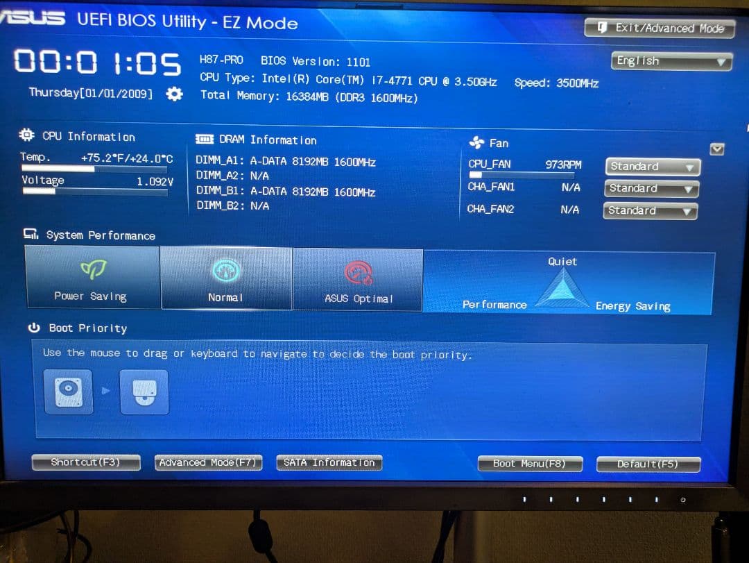 ​H87PRO/i7-4771/16GB/k620/SSD128/600W