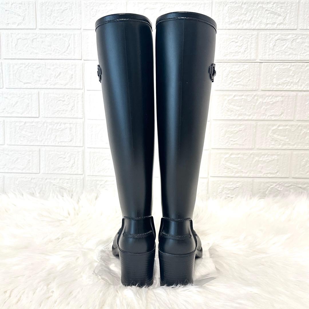 未使用級✨フェラガモ ガンチーニ レインブーツ ロング イタリア製 ブラック