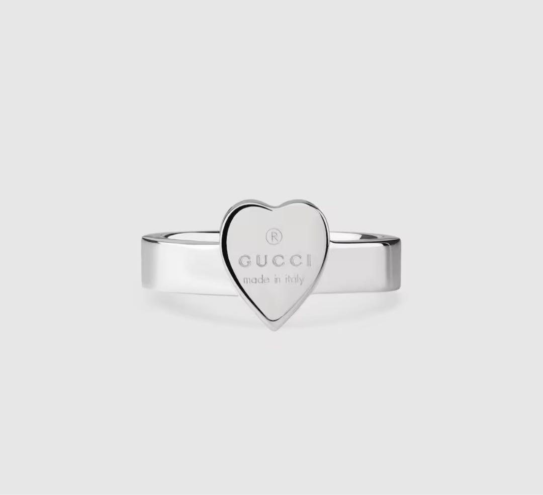 GUCCI ハートリング XSサイズ シルバー
