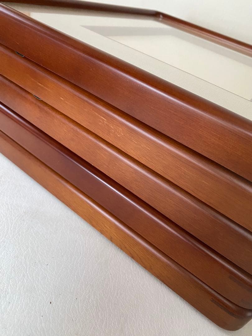 木製　額縁　5枚　隅丸　色紙額縁　未使用　書道　①