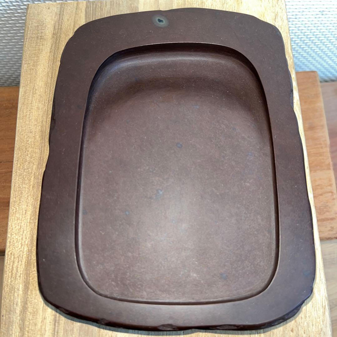 ⭕️赤間硯　野面硯　名工　堀尾卓司　新品美品　宝物　玉弘堂　女性好み作品　美しい
