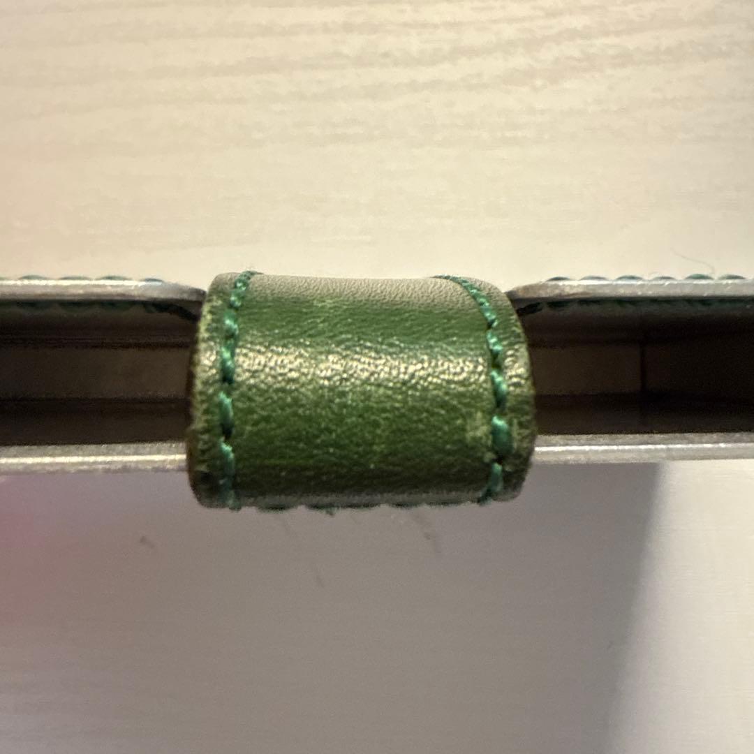 AERO CONCEPT 緑レザーベルト名刺入れ ケース