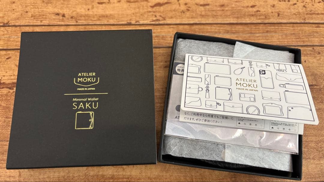 moku 小さな財布 saku ver.3 プエブロレザー ブラック