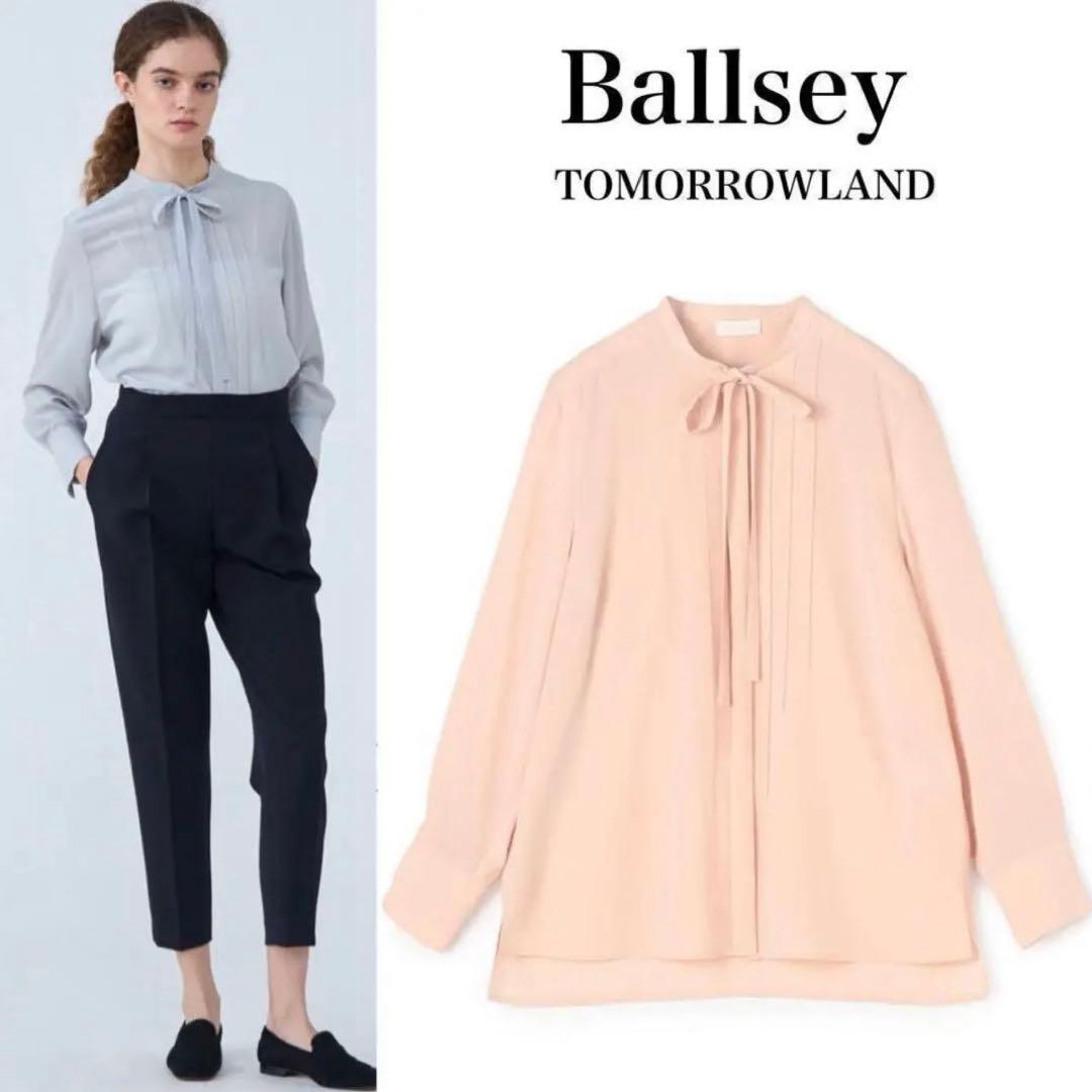 極美品Ballsey ボールジィ クリアデシンボウタイブラウス