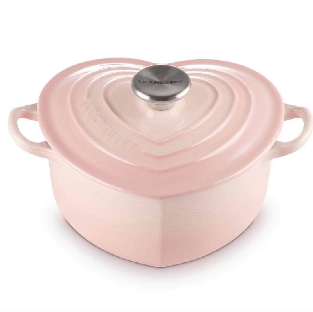 【新品未使用箱付き】LE CREUSET ハート型 両手鍋 ピンク