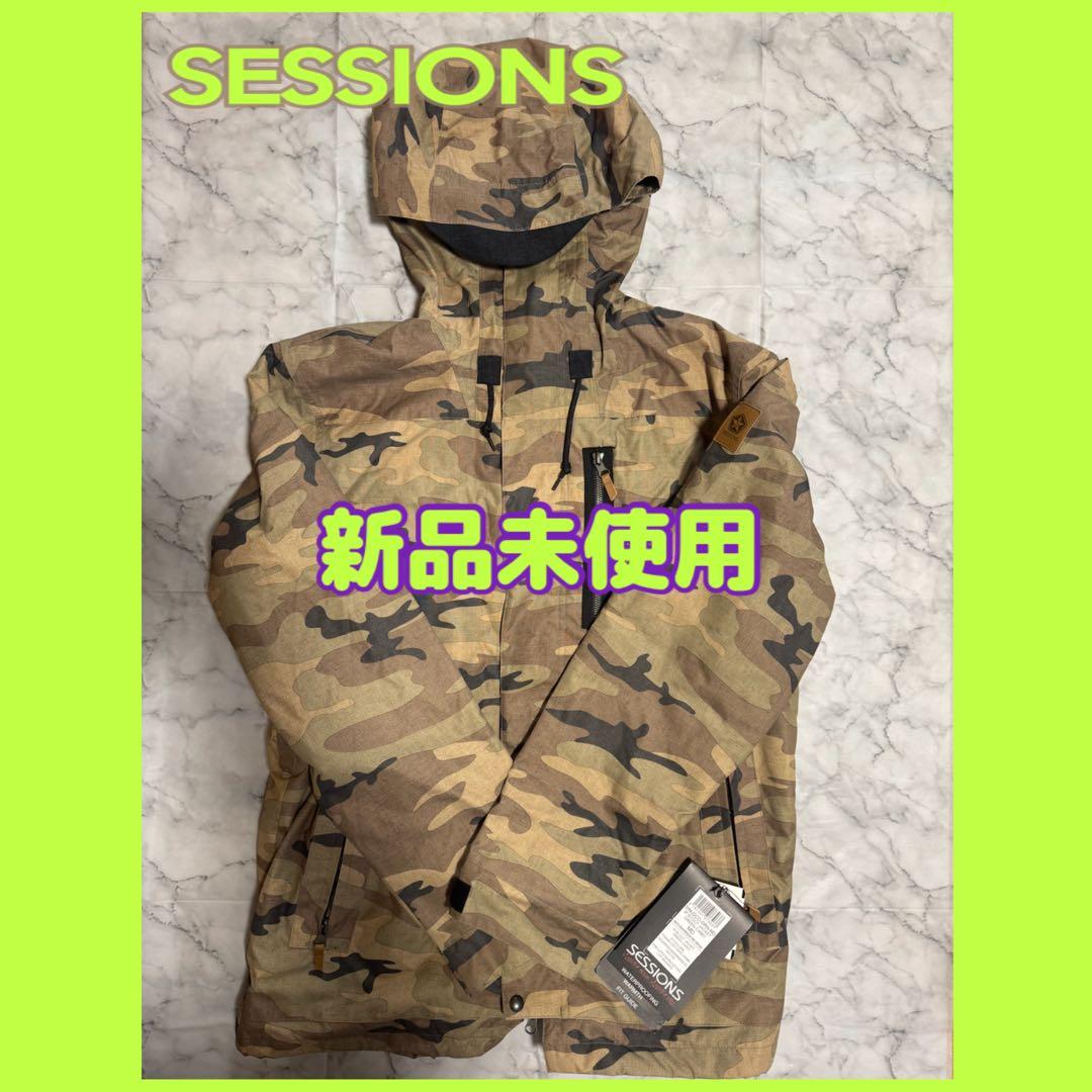 新品未使用☆SESSIONS カモフラージュ スノーボードウェア Mサイズ