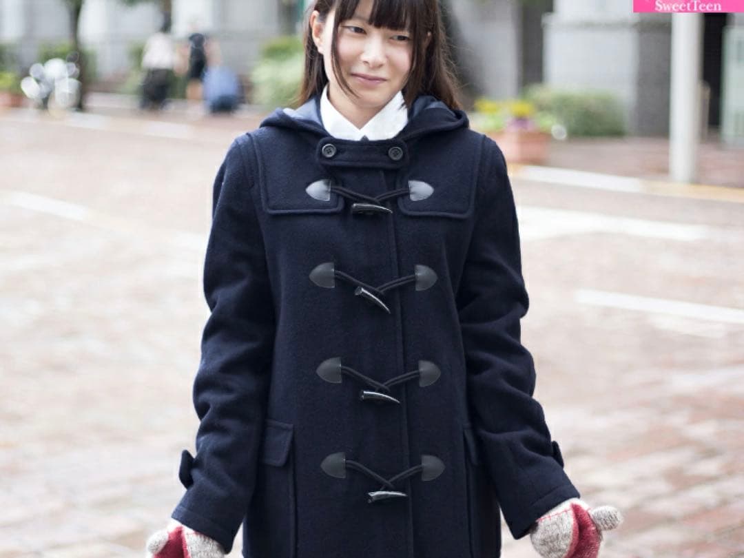 KANKO フード付き ダッフルコート ネイビー Mサイズ