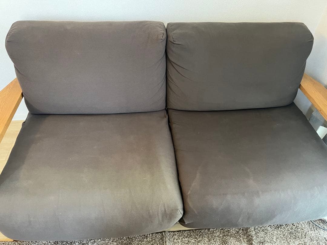 最終値下！【送料込】無印良品ソファ本体木製フレーム 2.5シーター