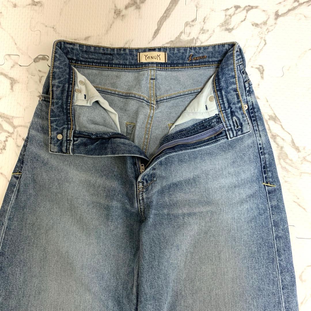 YANUK ヤヌーク LAURA カーブテーパードデニム 23サイズ