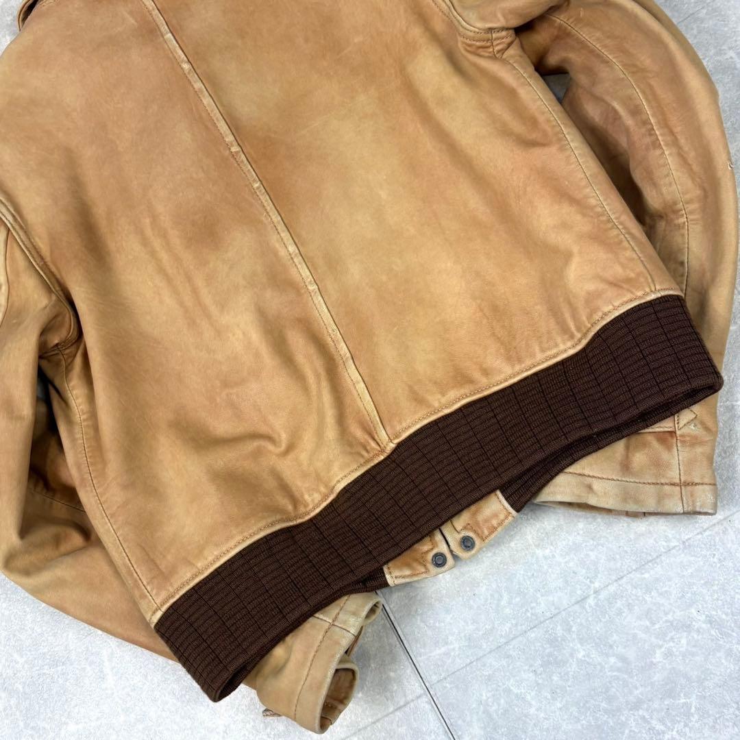 【希少】 RALPHLAUREN ラムレザー 羊革 ブルゾン Mサイズ
