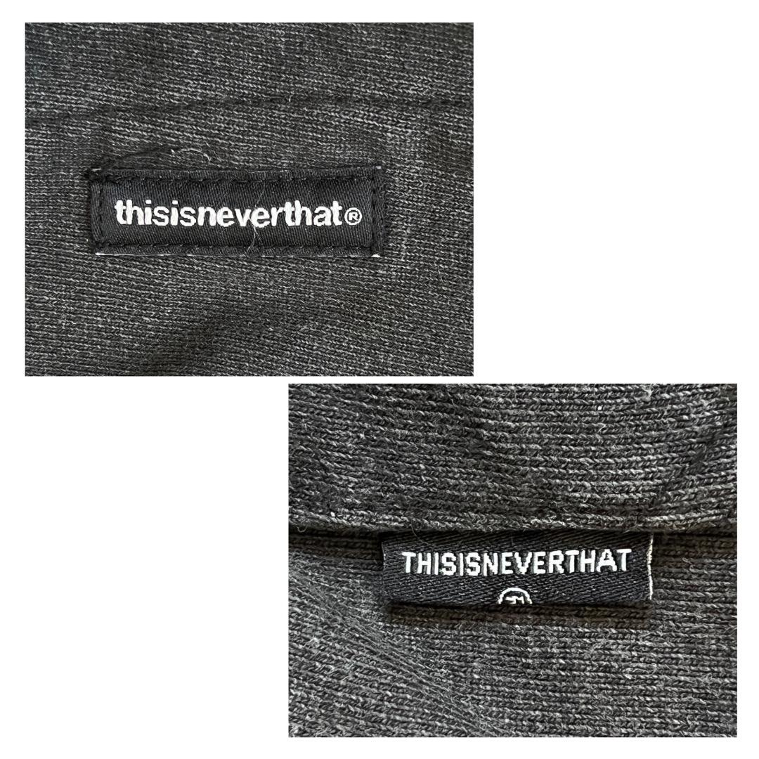 ディスイズネバーザット ネバザ パーカー 古着 ロゴ 刺繍 黒 17945