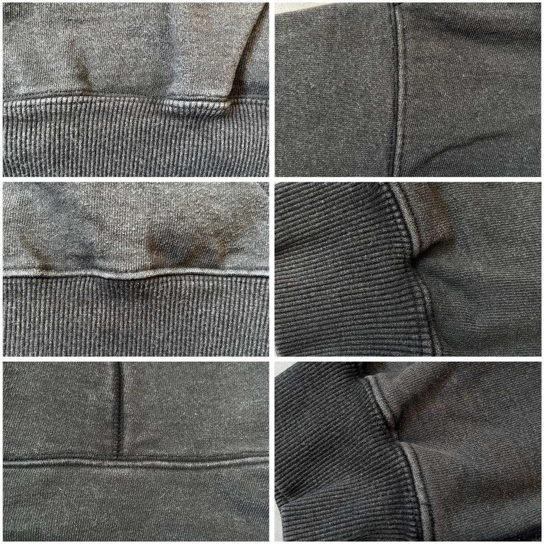 ディスイズネバーザット ネバザ パーカー 古着 ロゴ 刺繍 黒 17945