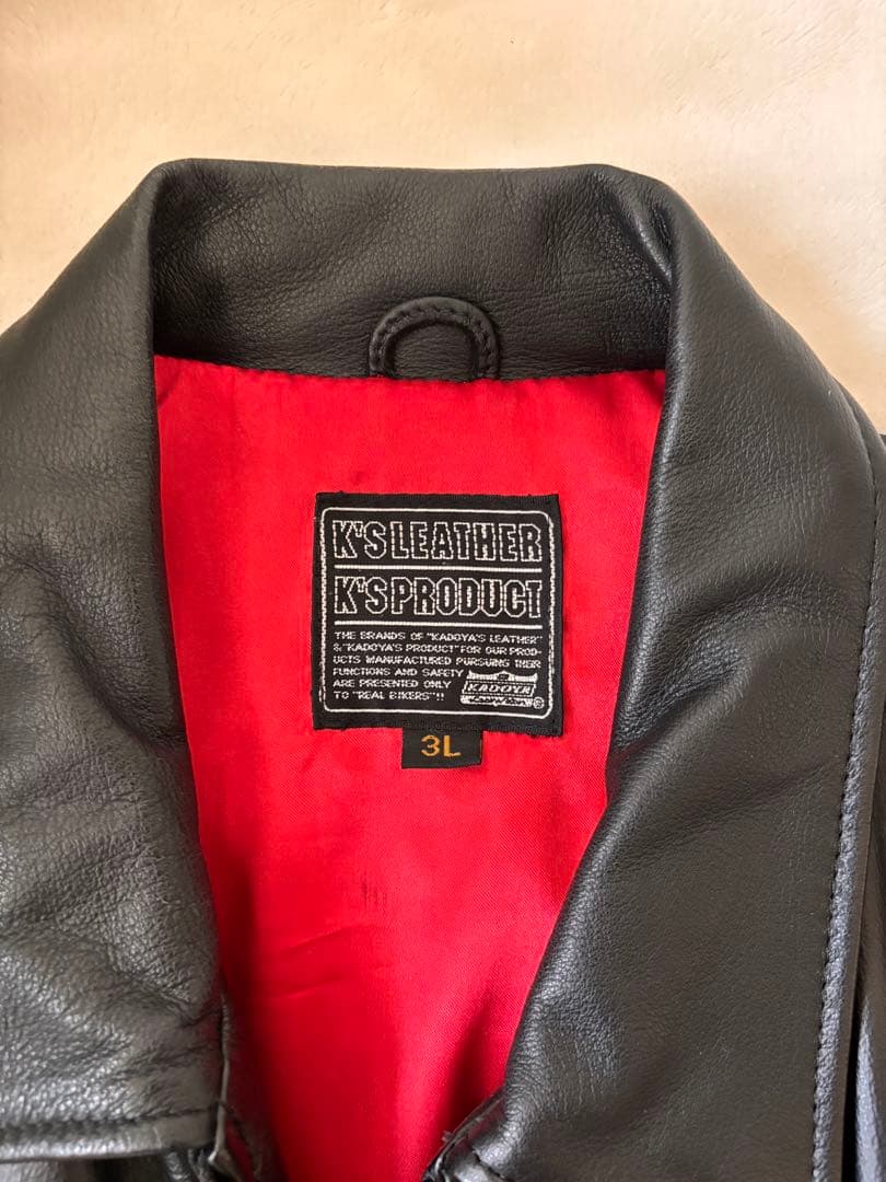 KADOYA カドヤ K’S LEATHER 牛革 レザージャケット ブラック