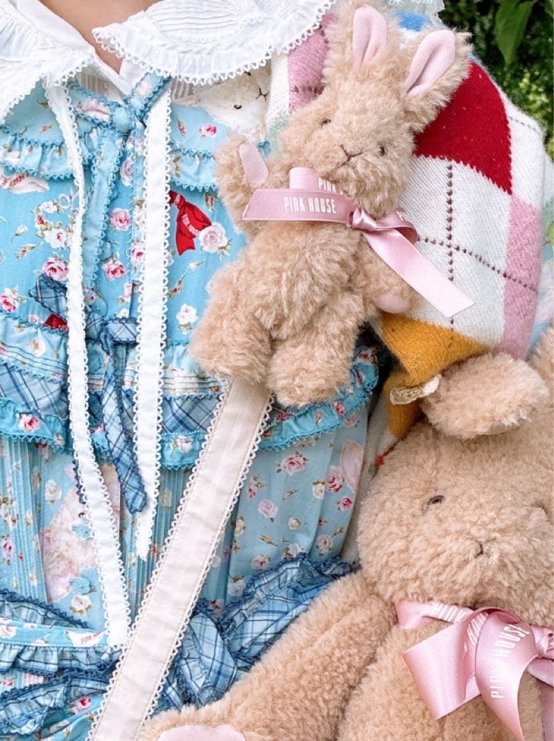 うさぎぬいぐるみコサージュ　ビスケット