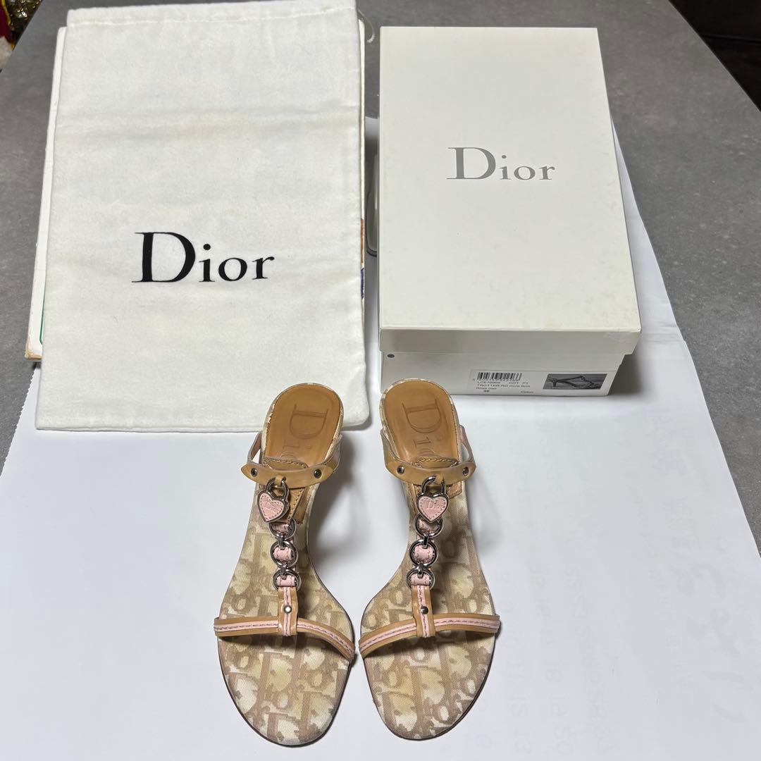 Christian Dior ミュールサンダル　トロッター柄