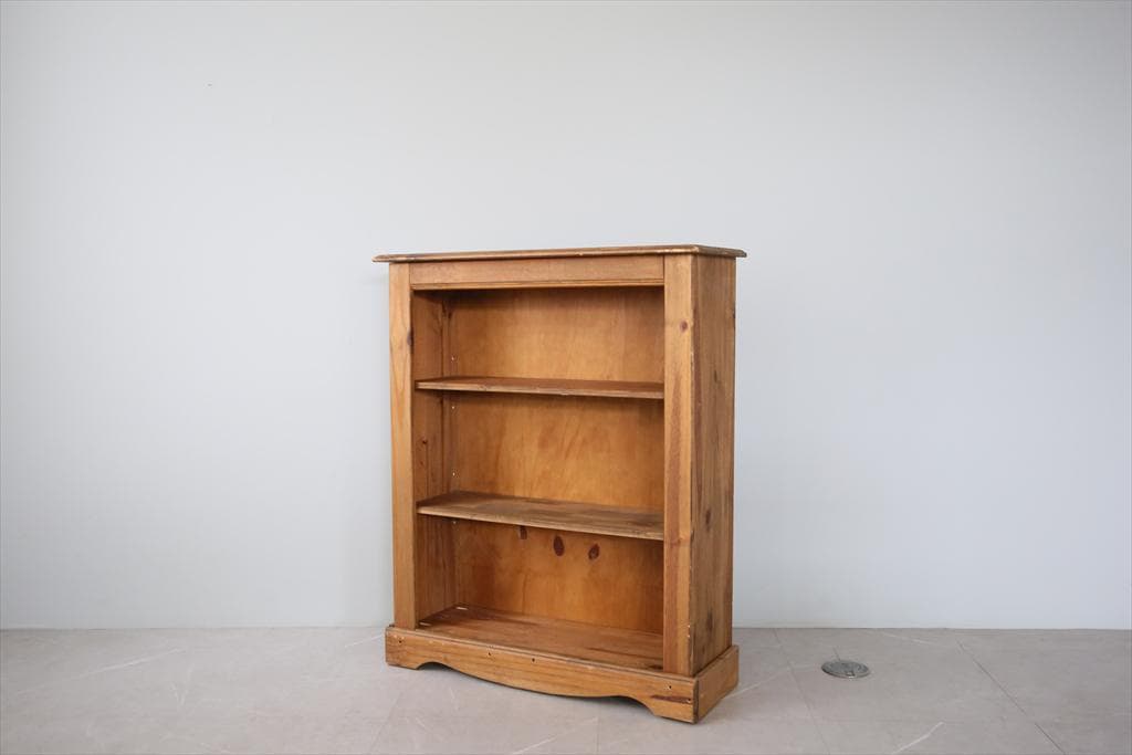 英国アンティーク木製ブックシェルフ/本棚/飾り棚/ラック/花台(91-182-1