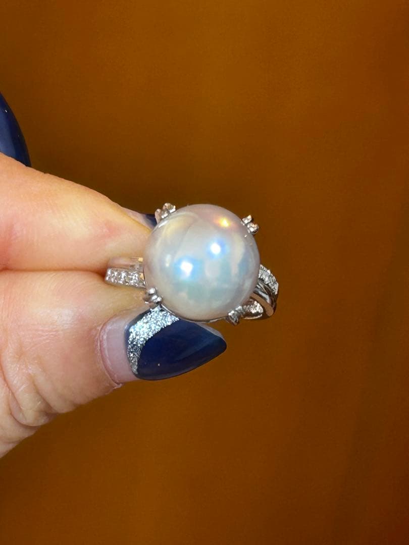 P t 900サファイア ダイヤモンド リング タサキパールリング　2点まとめ