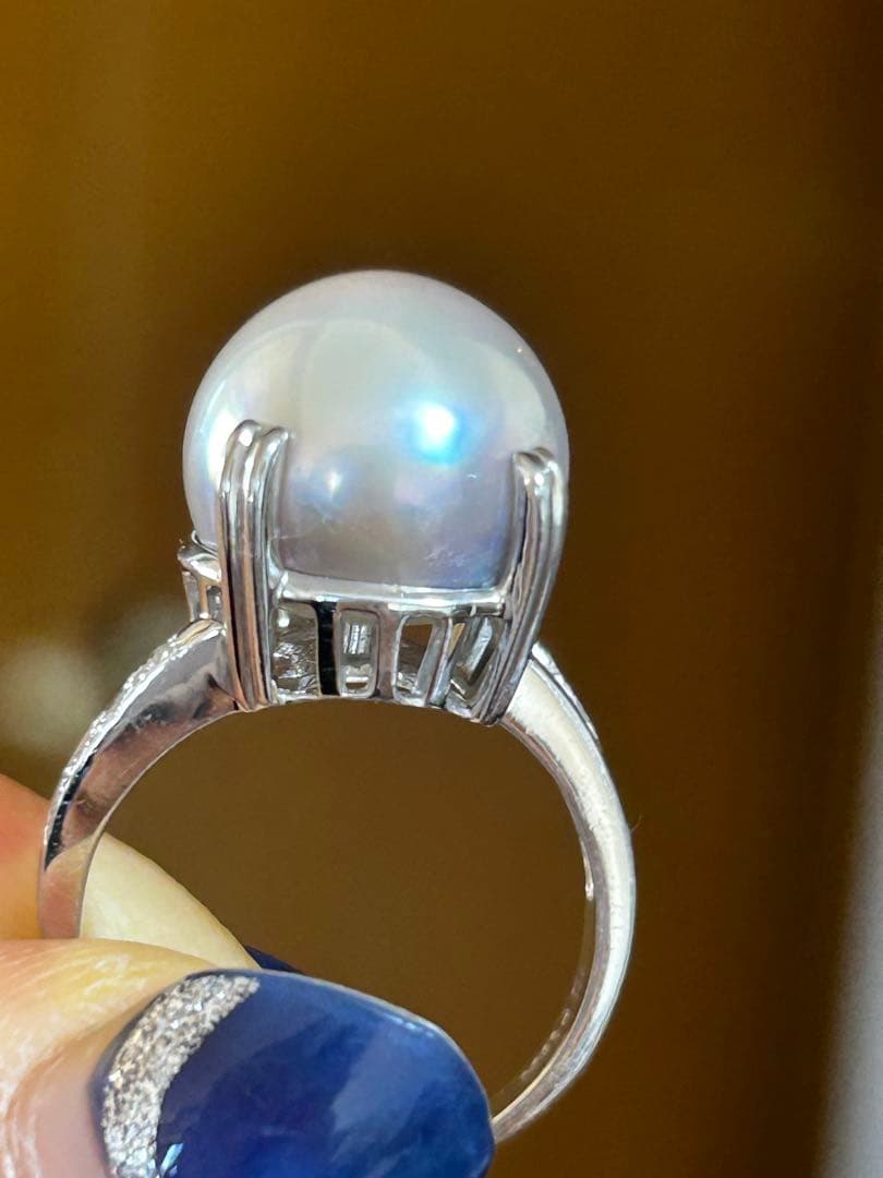 P t 900サファイア ダイヤモンド リング タサキパールリング　2点まとめ