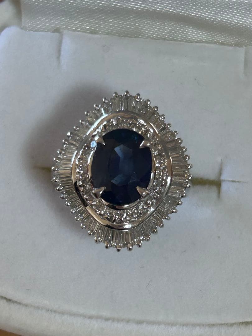 P t 900サファイア ダイヤモンド リング タサキパールリング　2点まとめ