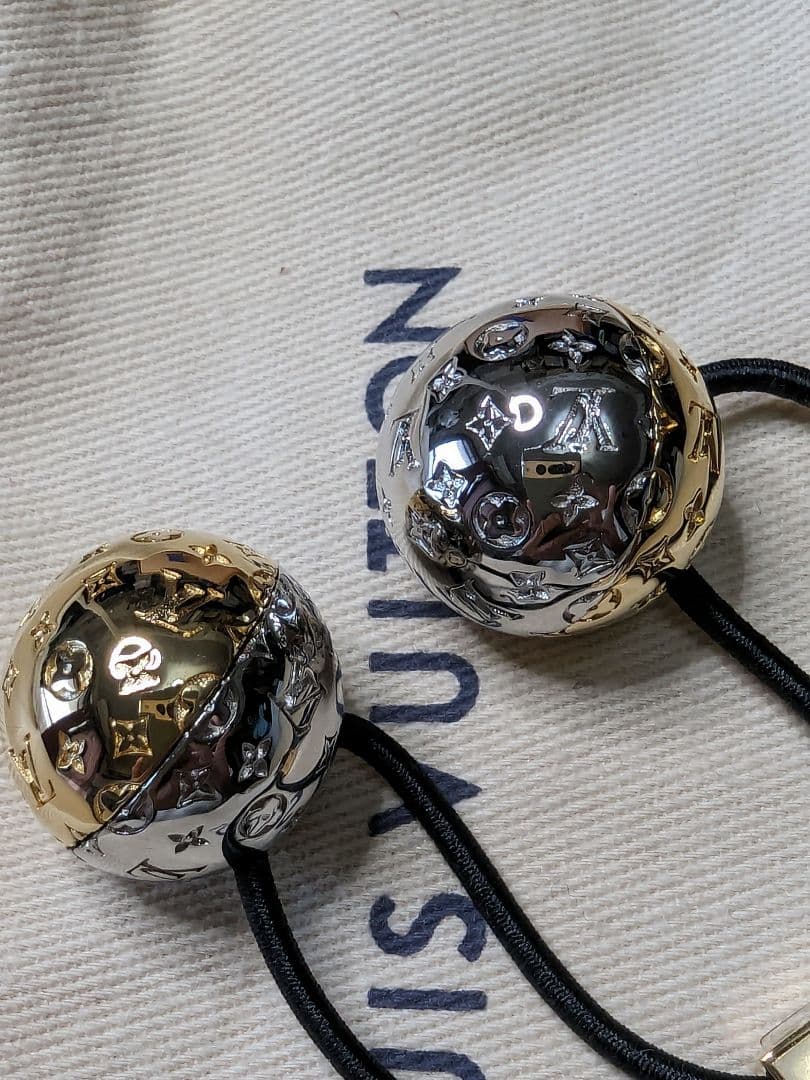 ルイヴィトンヘアゴムヘアアクセサリーシュシュナノグラムプラネット未使用品