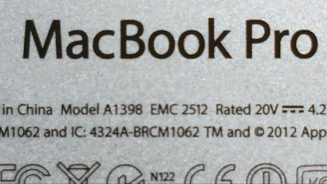 MacBook本体 MacBook Pro 15' 2012 i7 16GB 512GB