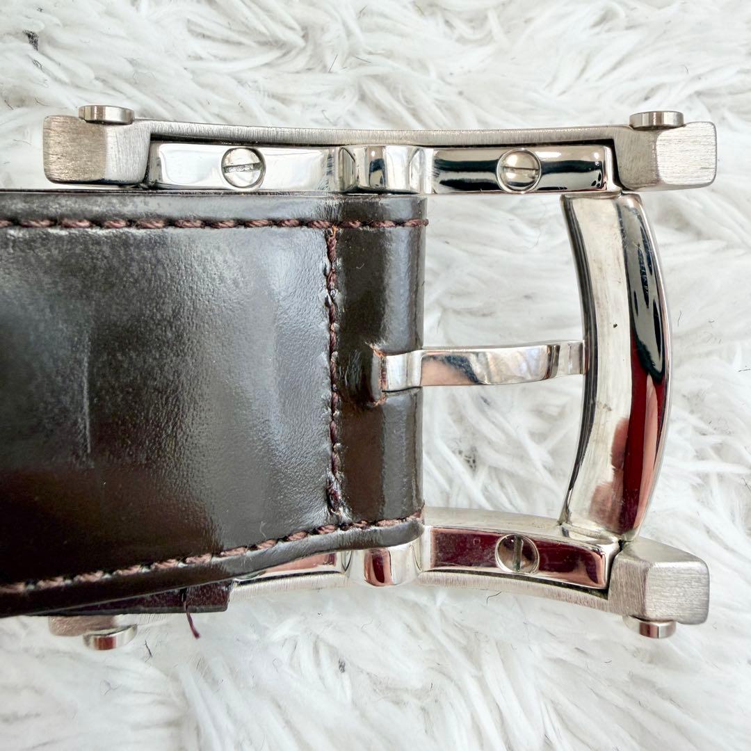 【美品】ブルガリ ベルト ASSIOMA アショーマ レザー ブラウン