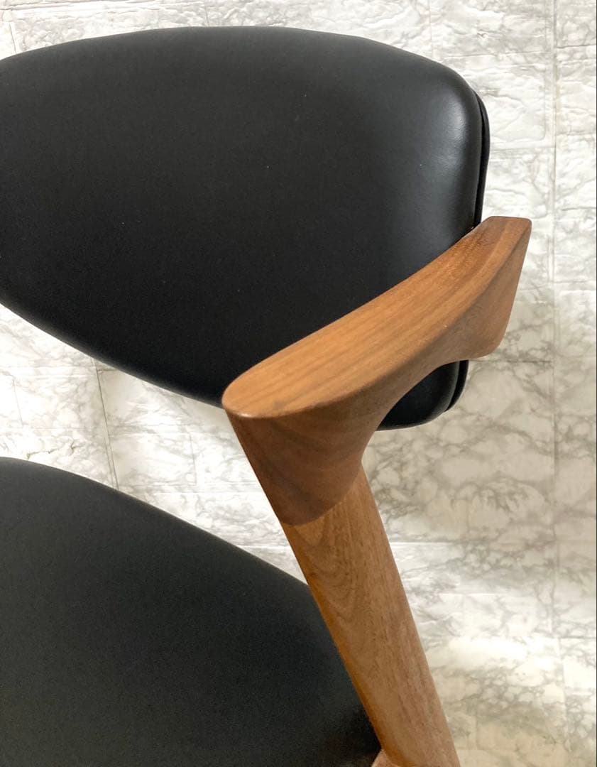 【美品】カイ・クリスチャンセン No.42 宮崎椅子 牛革 ダイニングチェア③