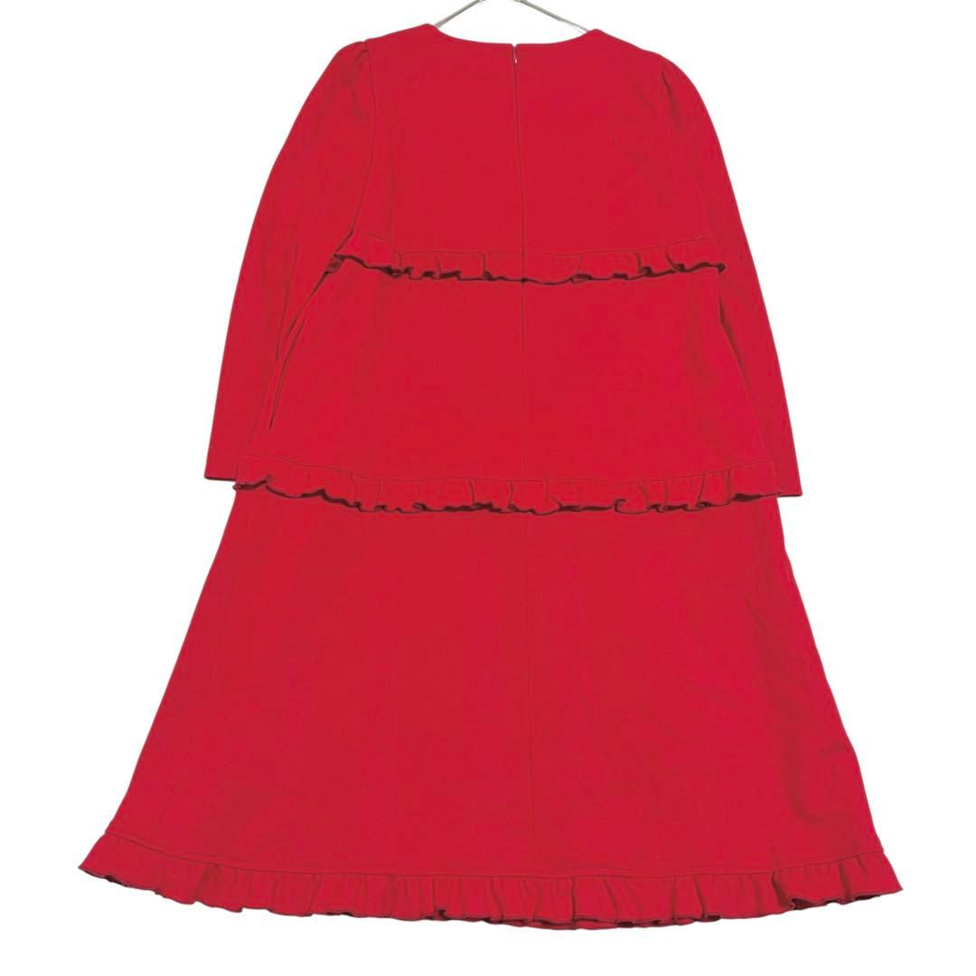 WEB掲載商品✨ 現行 エムズグレイシー ティアード ワンピース 赤　38