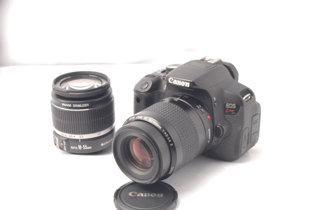 Canon EOS Kiss X6i ★一眼レフカメラ☆望遠レンズ付Wレンズ ★